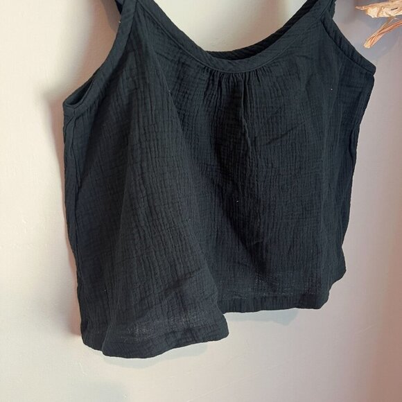 Marine Layer Jude Flutter Sleeve Tank Medium in Black - Picture 3 of 7